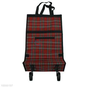 Dacron Shopping Bag /Folding Shopping Trolley With Wheel