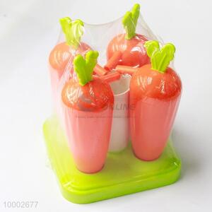 Radish-shaped ice cube tray with lid