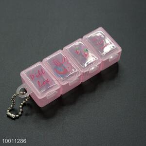 Cute portable 4-grid medicine <em>box</em>