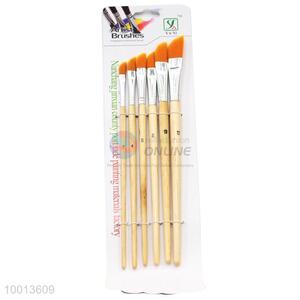 Wholesale Top Sale 6Pieces Wood Handle Artist Brush