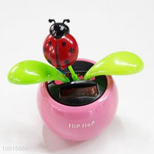 <em>Solar</em> Powered Dancing Flower with Ladybird Toy for Car Interior Decoration