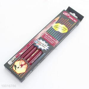 12Pieces school HB wood pencil with eraser