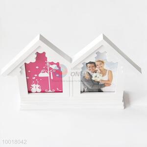 Factory Wholesale Double House Shape Photo Frame 4*6 Inch