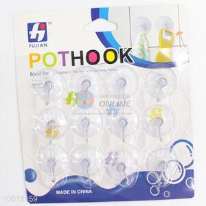 12PC Popular Transparent Removable Hook