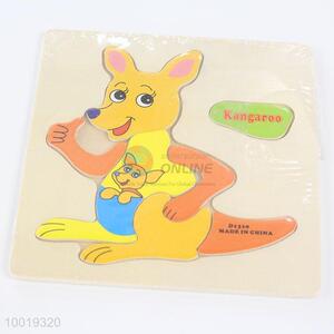 Animal Kangaroo Building Block English Leaning Toys Wood <em>Puzzle</em>