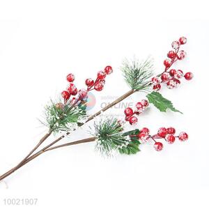 Artificial Plant/Simulation Plant with Little Red Fruits and Snow For Christmas