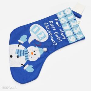 High Quality Snow Man Pattern Non-woven Christmas Stocking