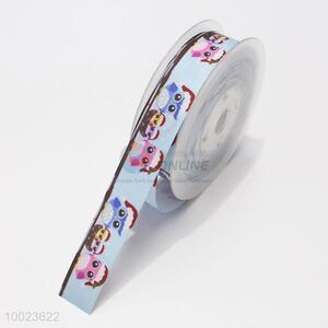 New Arrival Hot Sale High Quality 2.2CM Blue Owls Pattern Print <em>Ribbon</em>