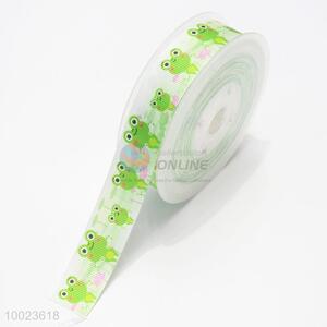 New Arrival Hot Sale High Quality 2.2CM Frogs Pattern Print <em>Ribbon</em>