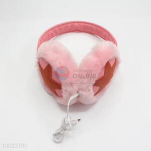 Pink plush  star earmuff/headphone