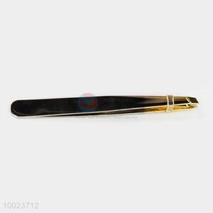 Wholesale Golden Slice Make Up Tool Stainless Steel Eyebrow Tweezers