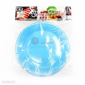 Wholesale Pure Blue Color Paper Plate For Party