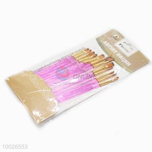 Nice Flat Head Paintbrushes Set of 12pcs