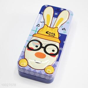 Hot Sale Lovely Children Cool Rabbit Cartoon Iron With Inner Pen/Pencil Box