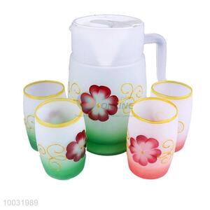 Hot Sale High Quality Factory Glass Cup 6 Pieces Glass Cup with A Teapot