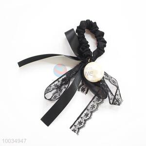 Black Bowknot Hair Accessories Elastic Hair Band Hair Ring