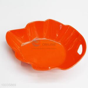 Red leaf shaped melamine fruit plate/bowl