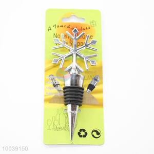 2015 new high-quality Snowflake shape zinc alloy bottle stopper