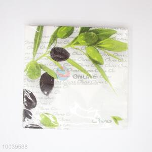 Green Fruit Pattern Square Napkin