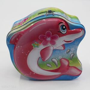 Dolphin Pattern Iron Money Box