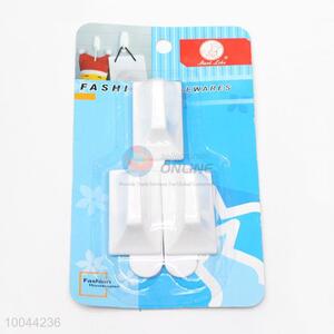 3pcs/set white ABS wall key hooks for wholesale