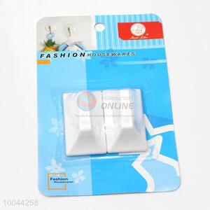 2pcs/set white ABS <em>door</em> <em>hooks</em> for clothes/hat/key