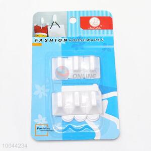 6pcs/set white mini ABS adhesive wall/<em>door</em> hook