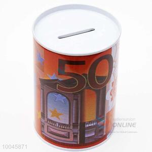 7.5*10.5cm Funny creative zip-top can shape tinplate money/saving box