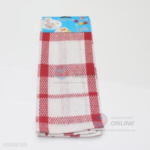 Cotton red grid pattern cup/dish <em>cleaning</em> cloth