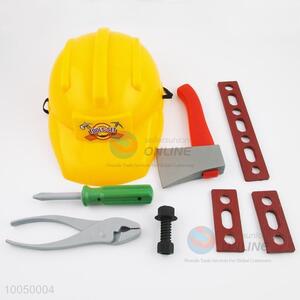 Wholesale Party Plastic Toy Fireman Equipment Set <em>Helmet</em> Hat/Gun/Axe/Plier/Screwdriver