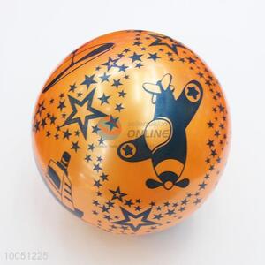 80g 9Inch Orange Printing Beach Toy PVC Inflatable Beach Ball