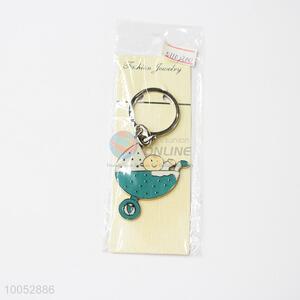 Green Baby Carriage Aluminium Alloy Key Chain/Key Ring