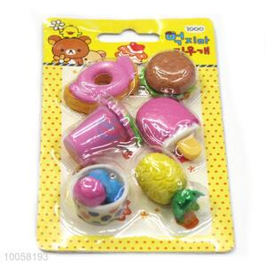 Wholesale Cute Hamburger Cake Shape Food Eraser for Sale