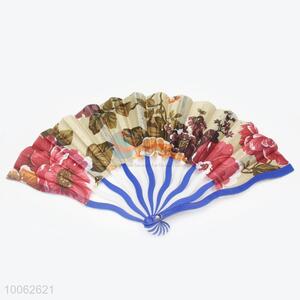 Hot Sale Plastic&Satin Blue Hand Fan/Dragonkind Fan