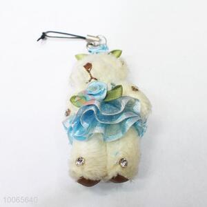 6cm blue skirt princess bear phone charms/keychain