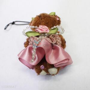 6cm <em>plush</em> princess bear keychain/bag hanger for girl