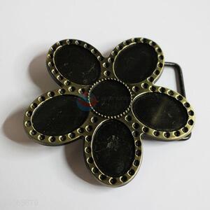 Best price floral shape zinc alloy belt buckle