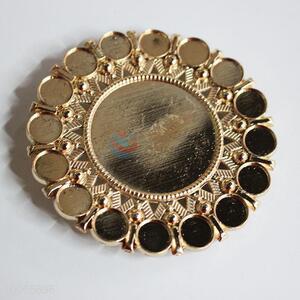 Good quality round gold zinc alloy belt buckle