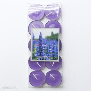 10pcs Small Purple Wax Candles Set