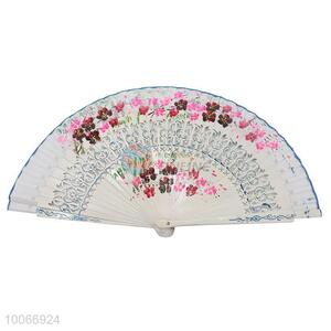 Wholesale handheld printed decorative pattern wooden single face fan