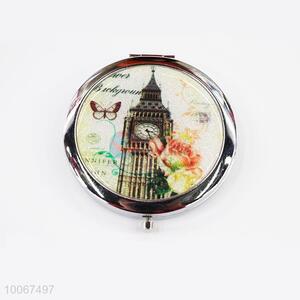 Big Ben Round Foldable Pocket Mirror with Metal Border