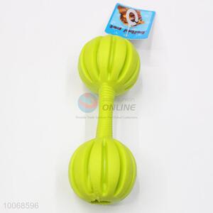 Hot Sale Green Dog Bite Barbell, Environmentally Pet Toy