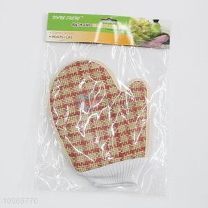 Hot sale body shower gloves flax bath gloves