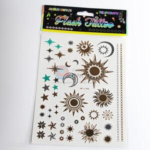 Sun/moon/star pattern tattoo sticker