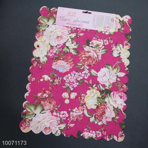 Hot Selling Rectangle Printing Big Flower Placemat