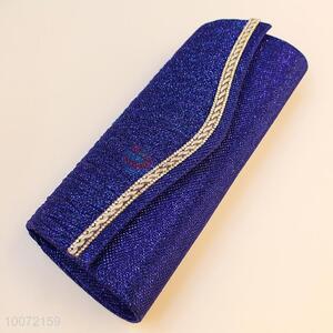 China supplier deep blue lady evening bag crystal clutch bag