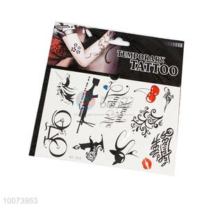 Bike and Cat Temporary Tattoo Stickers