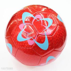 Printed red soccer ball for students