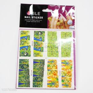 Fashion peacock style diy nail art sticker