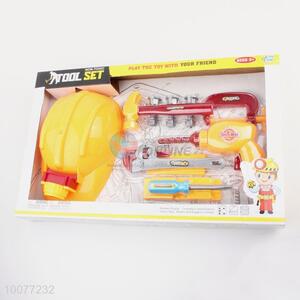 China Factory Pre-School Toys, Plastic Wrench/Screwdriver/Electric Drill/Hammer/<em>Helmet</em> Tool Set